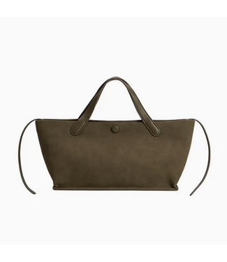 Melie Bianco Jill Suede Tote Bag Olive