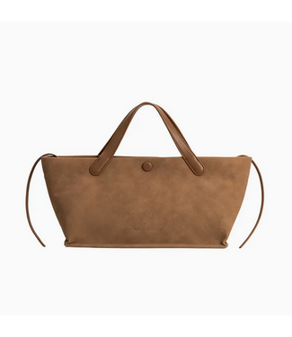 Melie Bianco Jill Suede Tote Bag Tan