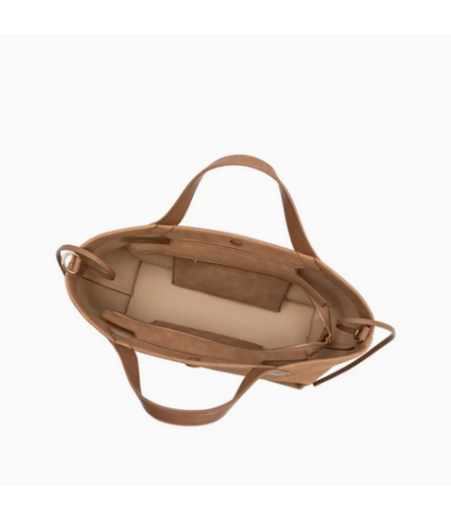 Melie Bianco Jill Suede Tote Bag Tan