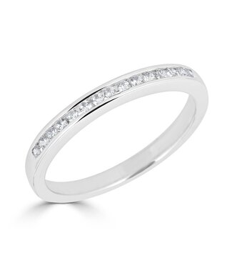 Simply Elegant Boutique RD Channel Set Wedding Band - 14KT-0.15CTW