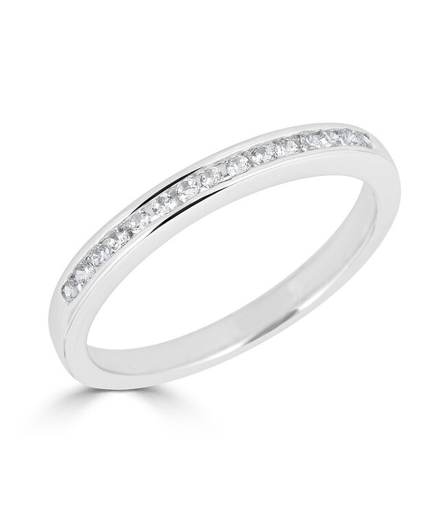 Simply Elegant Boutique RD Channel Set Wedding Band - 14KT-0.15CTW