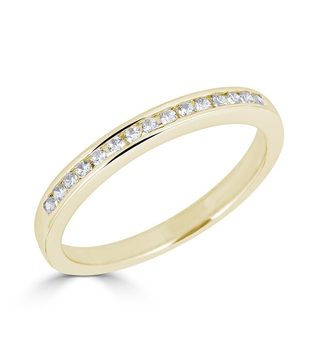 Simply Elegant Boutique RD Channel Set Wedding Band - 14KT-0.15CTW