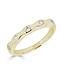 Simply Elegant Boutique Wavy Burnish Set Stackable Band - 14KT-0.20CTW