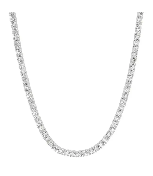 Jen Hansen Demi-Fine 3mm CZ Tennis Necklace Silver 16"