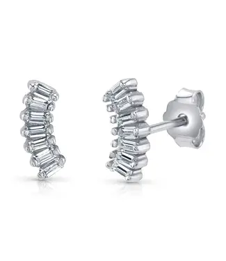 Jen Hansen Demi-Fine Mini Baguette Wing Studs