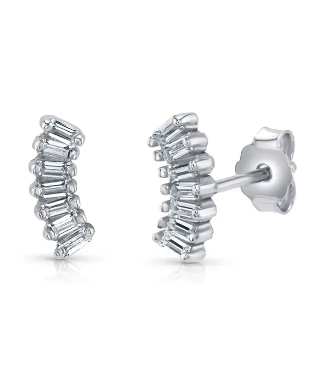 Jen Hansen Demi-Fine Mini Baguette Wing Studs