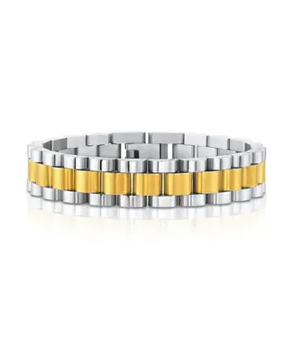 Jen Hansen Demi-Fine Watch Bracelet Silver & Gold 7"