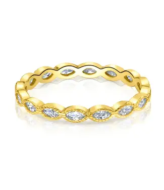 Jen Hansen Demi-Fine Marquise Eternity Ring Gold