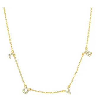 Jen Hansen Demi-Fine Love Necklace Gold