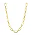 Jen Hansen Demi-Fine Paperclip Necklace w/ CZ Oval Links Gold