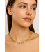Jen Hansen Demi-Fine Paperclip Necklace w/ CZ Oval Links Gold
