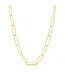 Jen Hansen Demi-Fine Hammered Oval Link Necklace Gold