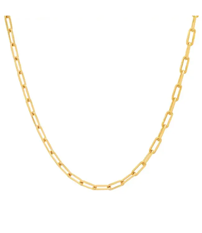 Jen Hansen Demi-Fine Thin Paperclip Chain Gold 18"