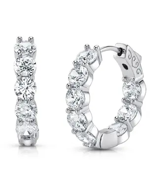 Jen Hansen Demi-Fine 5MM CZ Hoops 25MM Silver BR