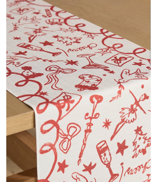 Doodles For Holiday Table Runner
