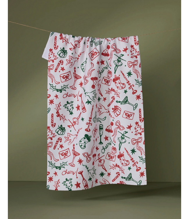 Holiday Doodles Multi Tea Towel