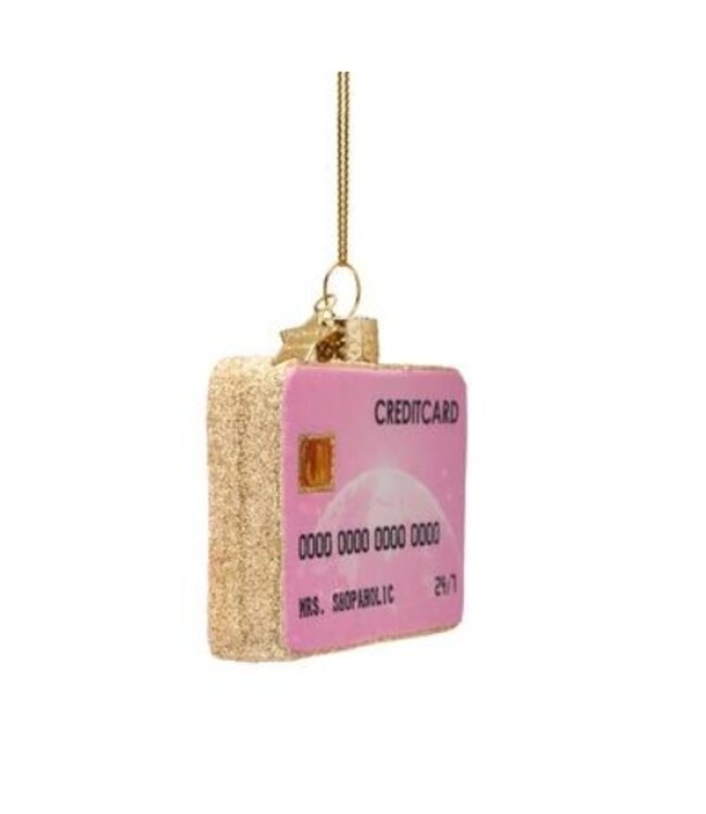 Vondels Glass Shiny Ornament Pink Credit Card