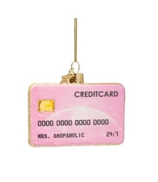 Vondels Glass Shiny Ornament Pink Credit Card