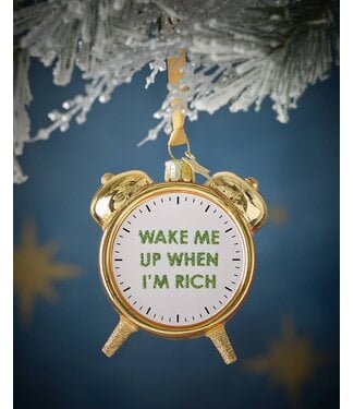 Vondels Glass Shiny Ornament Rich Clock Alarm