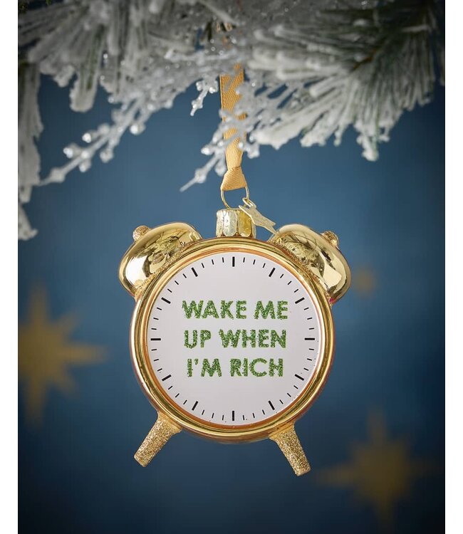 Vondels Glass Shiny Ornament Rich Clock Alarm