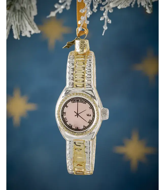 Vondels Glass Shiny Ornament Silver/Gold Watch