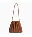 Melie Bianco Carrie Pleated Shoulder Bag Saddle