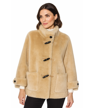 Linda Richards Double Face Lamb Jacket Champagne