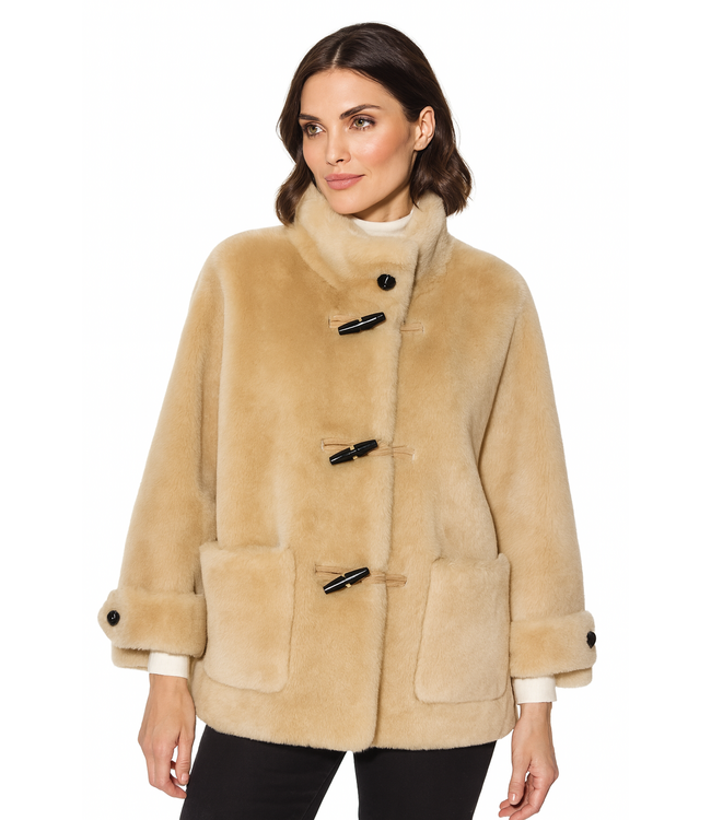 Linda Richards Double Face Lamb Jacket Champagne