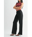 Just Black Denim Stretchy Wide Leg Black Denim