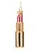 Vondels Glass Shiny Ornament Gold/Pink Lipstick