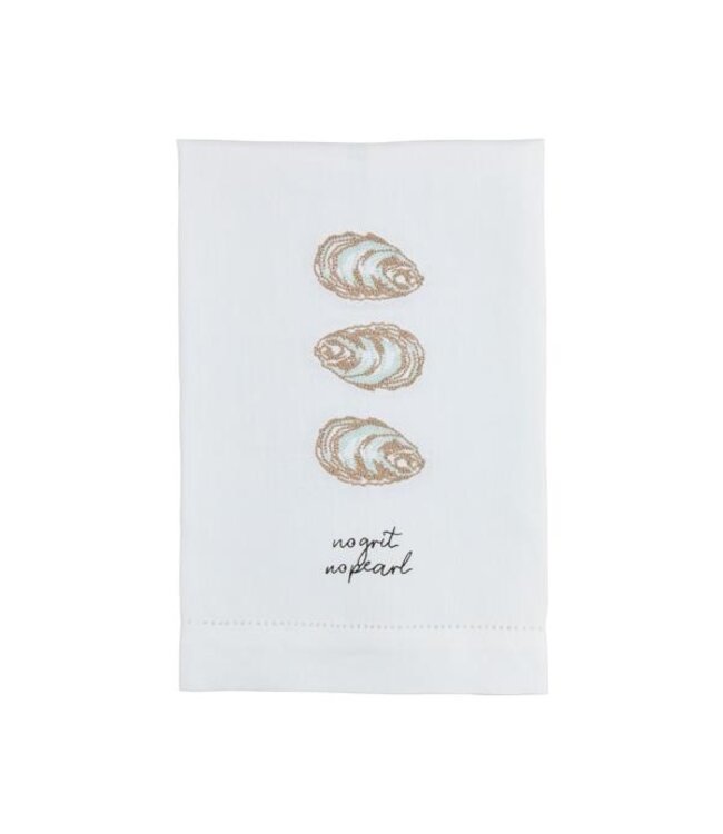 No Oyster Embroidery Towel