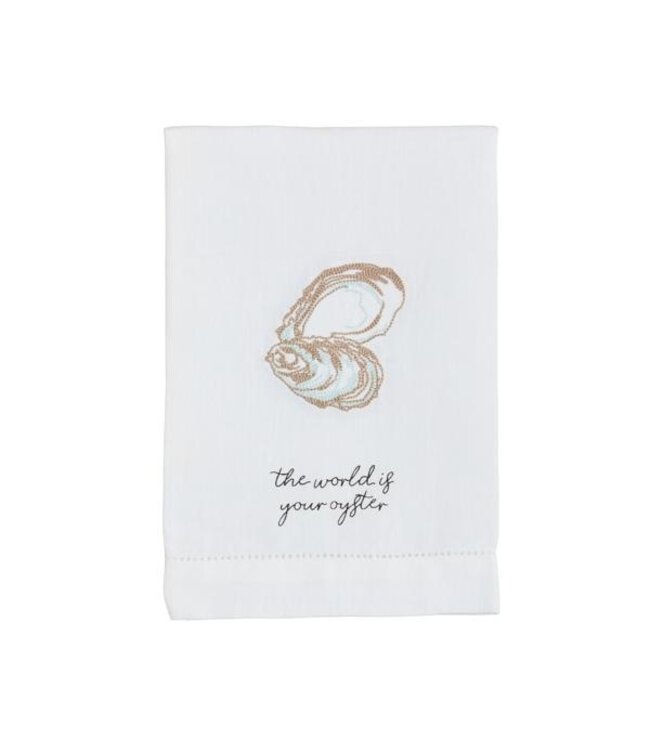 World Oyster Embroidery Towel