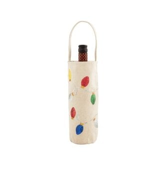 White Tinsel Wine Bag