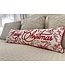Merry Christmas Embroidered Toile Pillow