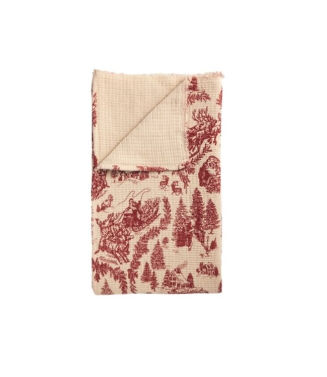 Christmas Toile Blanket