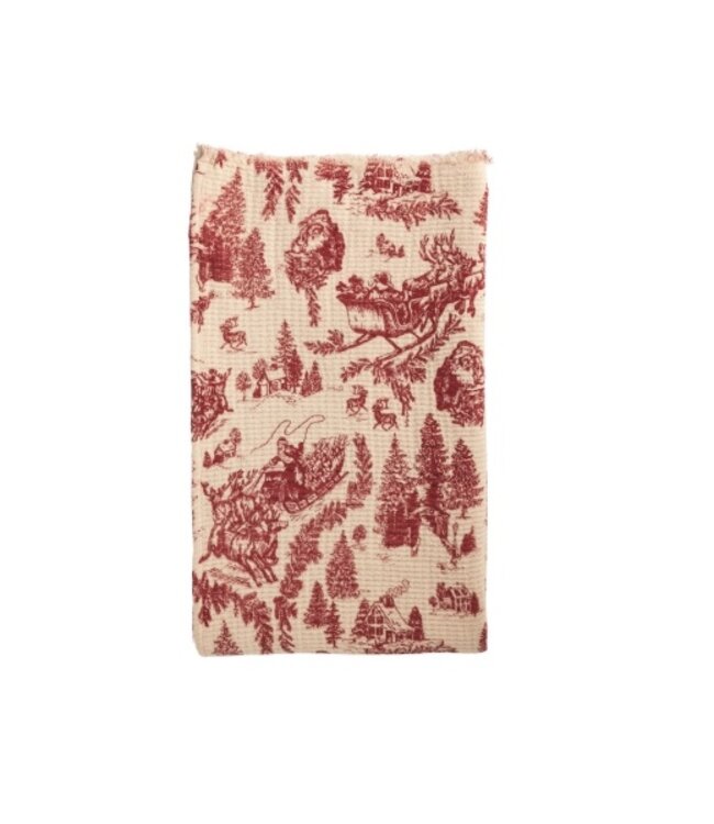 Christmas Toile Blanket