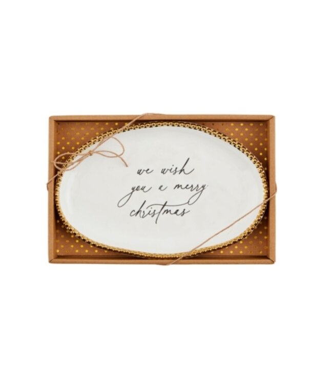 Wish You a Merry Christmas Bead Sentiment Plate
