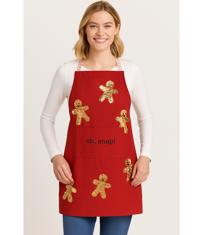 Gingerbread Sequin Apron