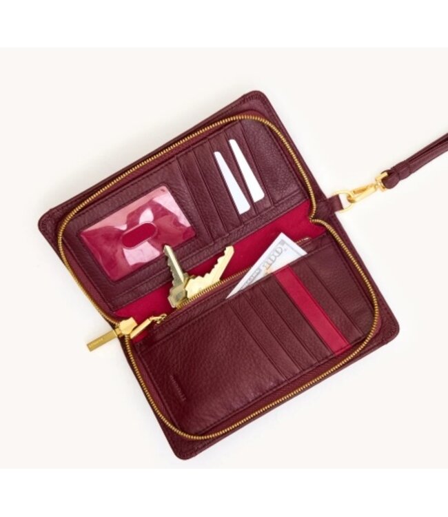 Hammitt Bryant Wallet Cherrywood Pebble/BG