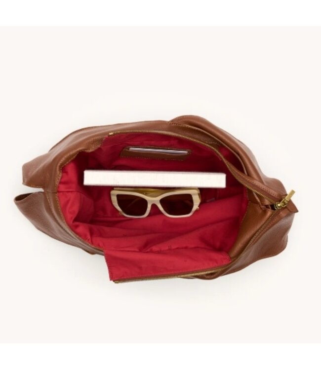 Hammitt Tom Zip Chocolate Diamond Suede/ AG