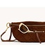 Hammitt Charles Crossbody Chocolate Diamond Suede/ AG Med