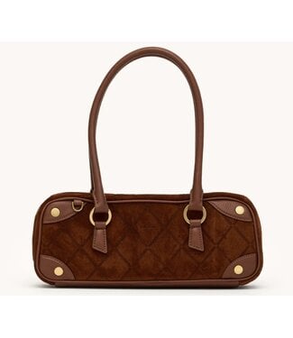 Hammitt Meredith Chocolate Diamond Suede/ AG Sml