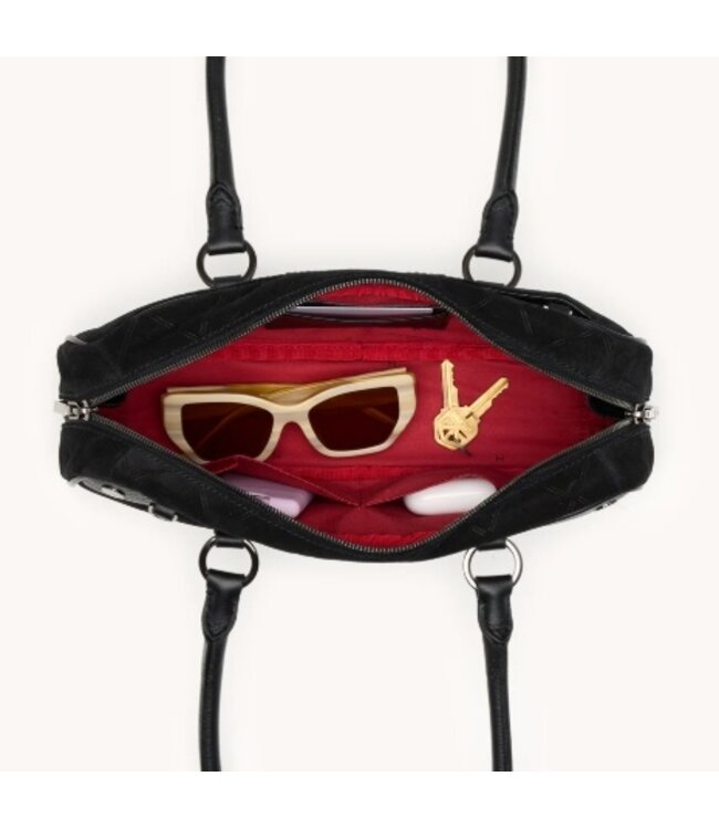 Hammitt Meredith Noir Diamond Suede/ GM Sml