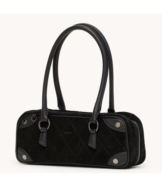 Hammitt Meredith Shoudler Bag Noir Diamond Suede/ GM Sml