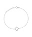 Simply Elegant Boutique Metrica Clover Outline Bracelet -14KT- 0.08CTW