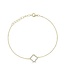Simply Elegant Boutique Metrica Clover Outline Bracelet -14KT- 0.08CTW