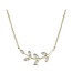 Simply Elegant Boutique Metrica Leaf Necklace - 14KT - 0.08CTW