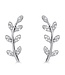 Simply Elegant Boutique Leaf Stud Earrings 14KT-0.13CTW