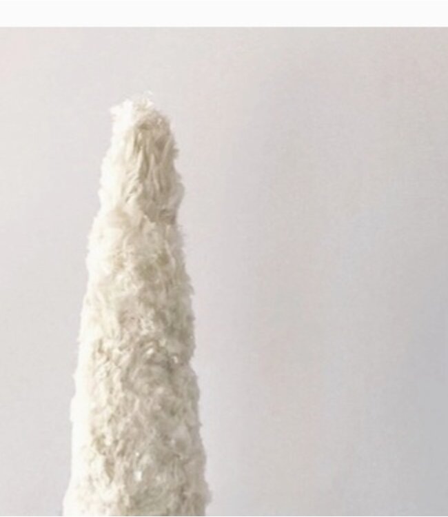 Fur Covered with Ice 20" Tree, Large - Bisque Fur