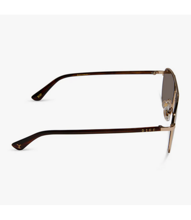 Diff Eyewear Rip Wheeler Sunglasses Gold/Brown